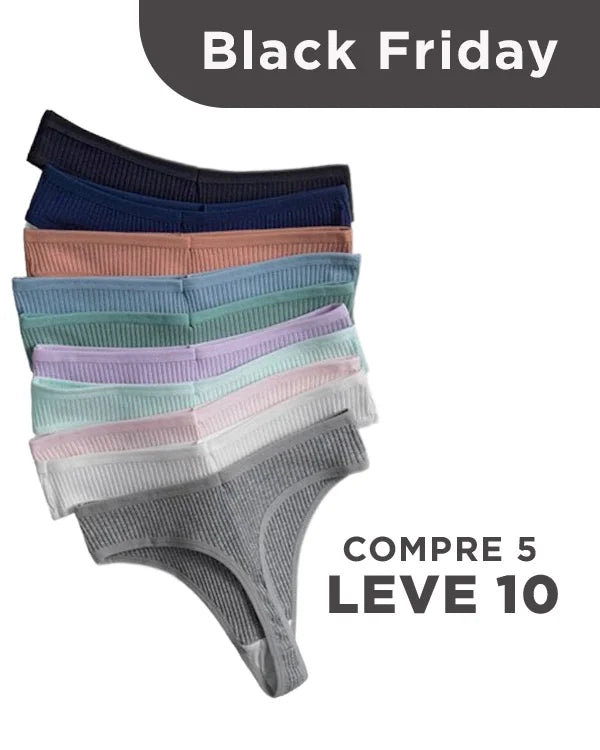 Calcinhas Fio Dental em Algodão – Conforto e Qualidade | Compre 5 Leve 10 | Frete Grátis