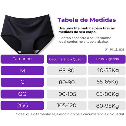 10 Calcinhas Premium Duplo Corte à Laser - Frete Grátis